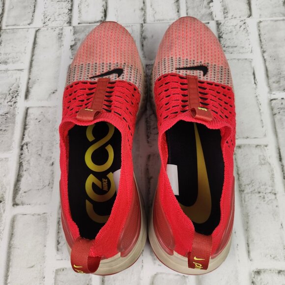 Nike React Phantom Run Flyknit 2 Men's Size 14 Red Athletic Running Slip On Shoe - Picture 6 of 10